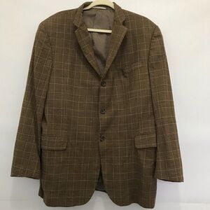 Burberry Brown Plaid Blazer